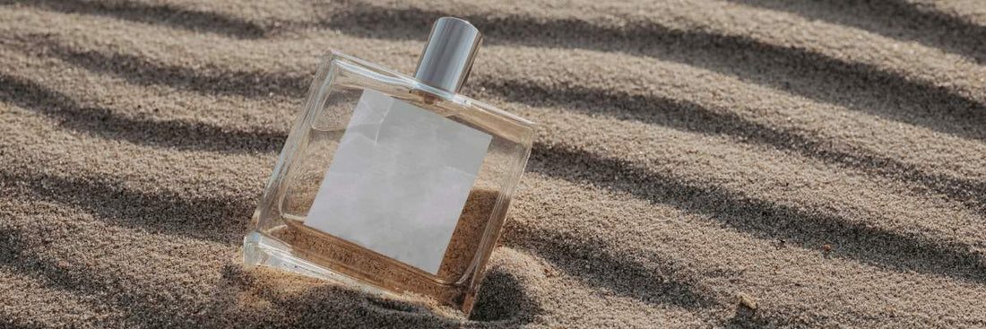 Elegant perfume bottles displayed on a chic vanity table