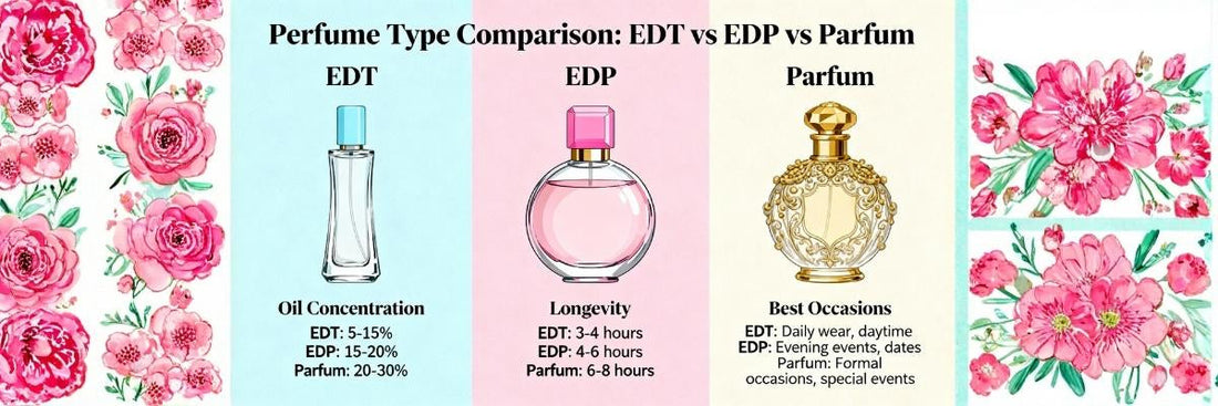 What Is the Difference Between EDT, EDP, and Parfum?